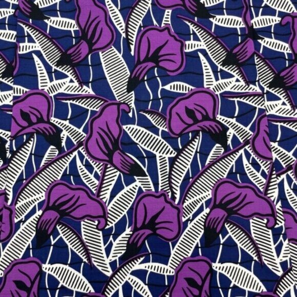 Club Monaco Valerie A-Line Skirt in Blue Motif Size 8 - Picture 6 of 7